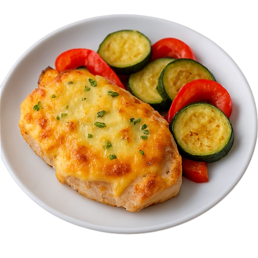 Schab zapiekany z warzywami