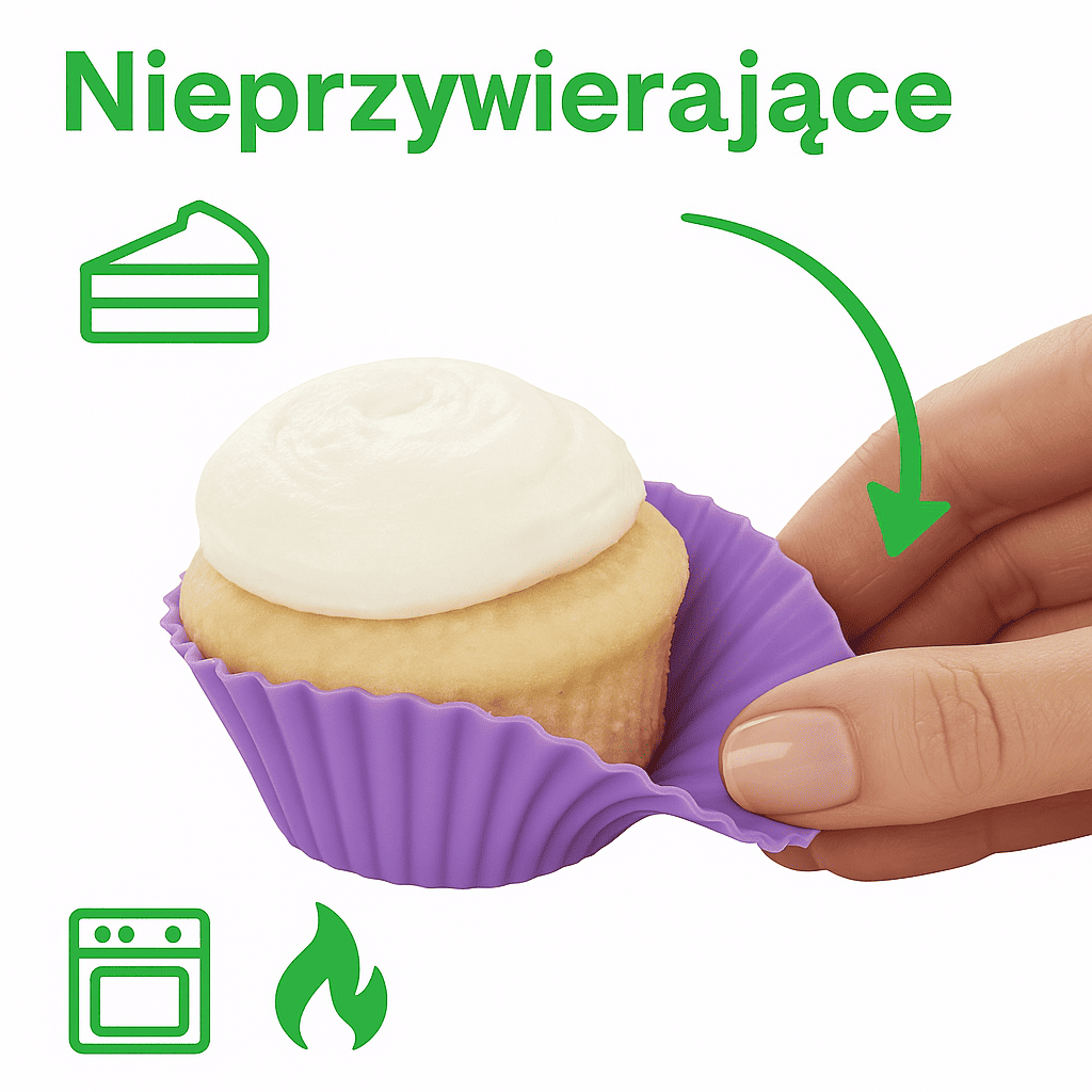 Silikonowe Foremki zestaw 12 sztuk