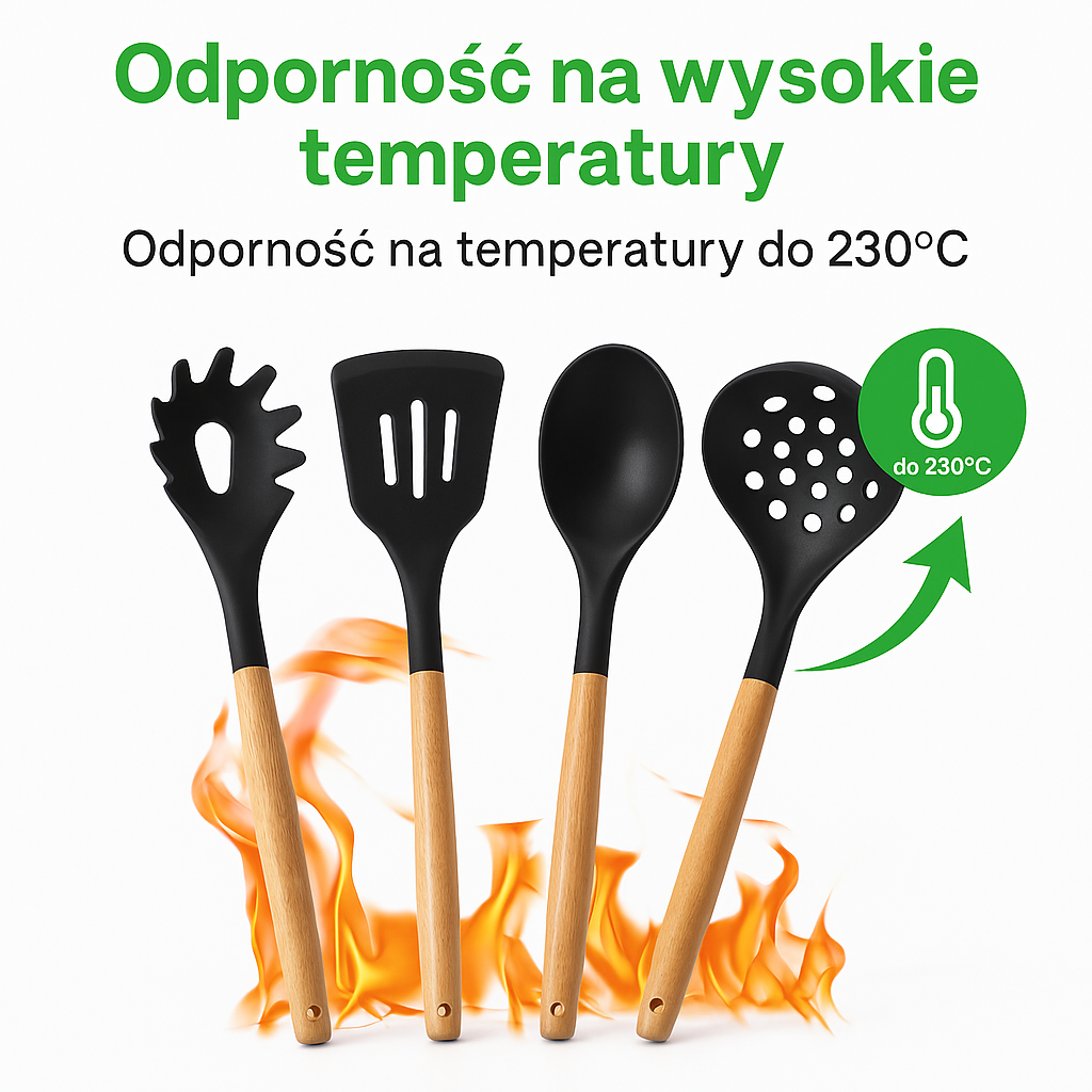 Zestaw Silikonowych Przyborów - KuchennyDom.pl