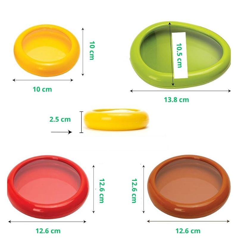 Pokrywki Półowocowe – zestaw 4 szt. - KuchennyDom.pl