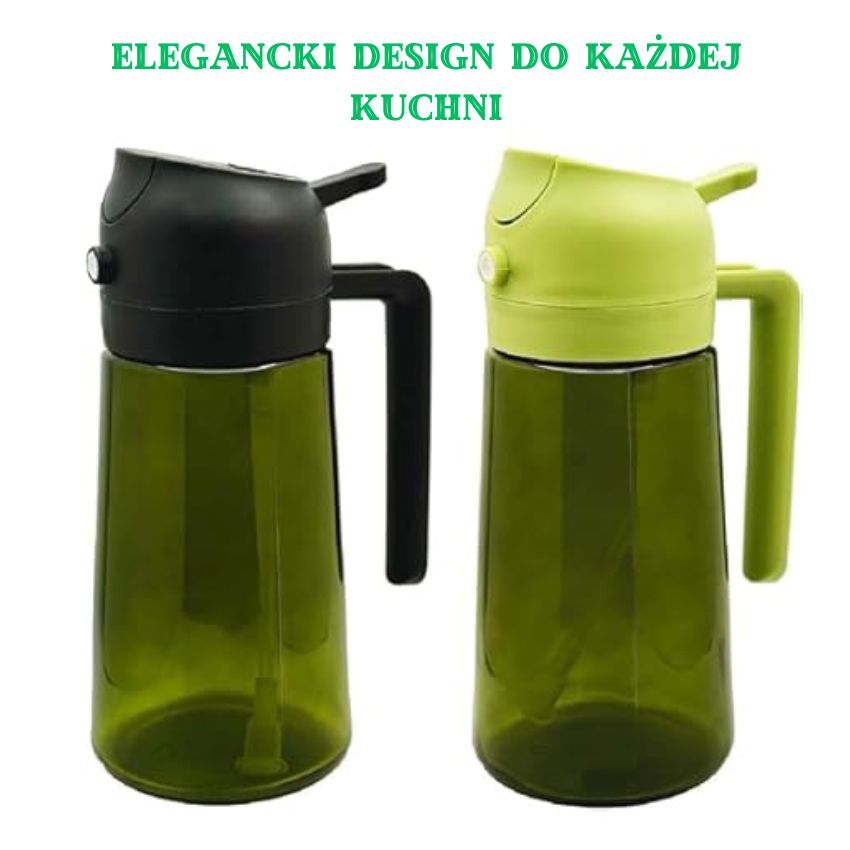 Dozownik do oliwy – szkło ciemnozielone - KuchennyDom.pl
