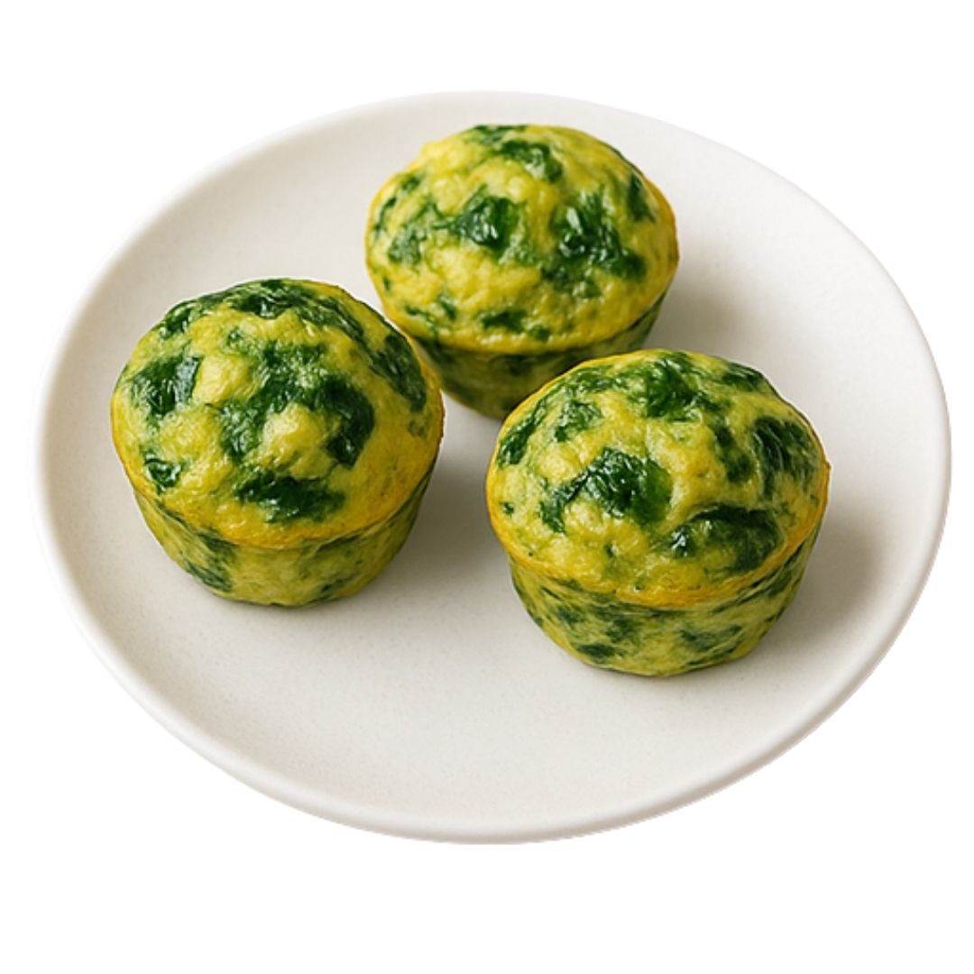 Muffinki jajeczne ze szpinakiem