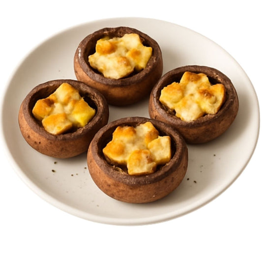 Pieczarki faszerowane halloumi