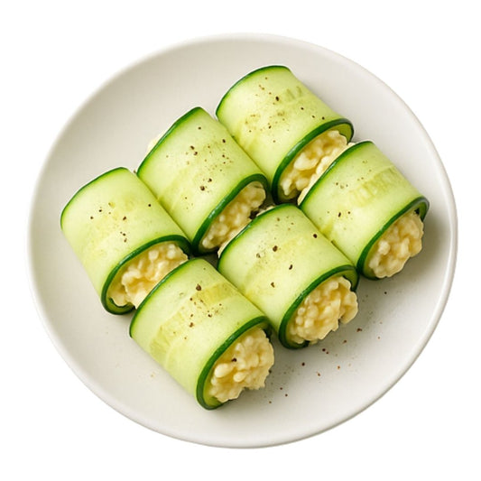 Roladki z ogórka z pastą jajeczną