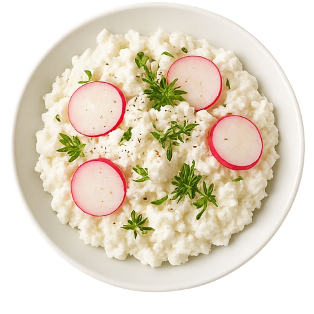 Serek wiejski z rzodkiewką i koperkiem