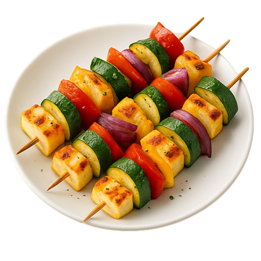 Szaszłyki warzywne z serem