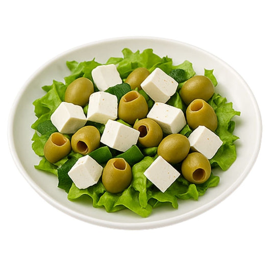 Sałatka z serem feta i oliwkami