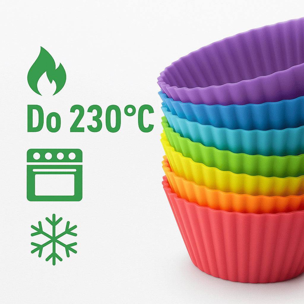 Silikonowe Foremki zestaw 12 sztuk